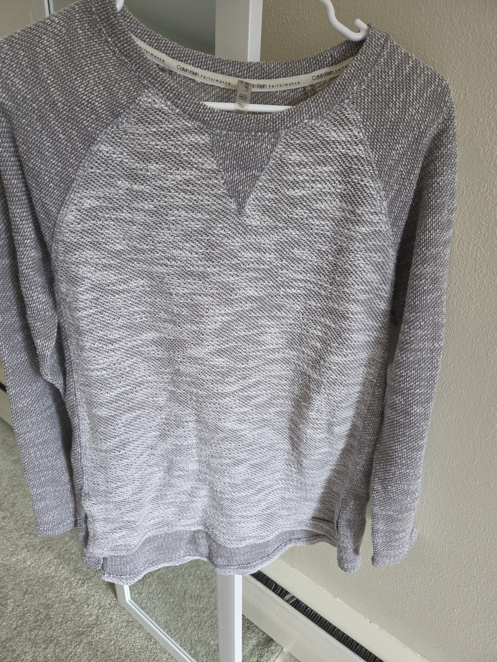 Calvin Klein Performance Grey Marled Crewneck Pullover